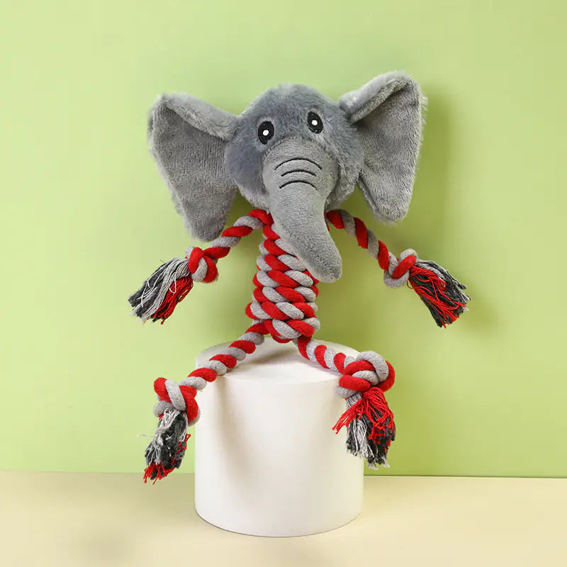 Interactive Plush Dog Toy with Sound for Chewing
